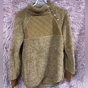 Button up Sherpa sweatshirt